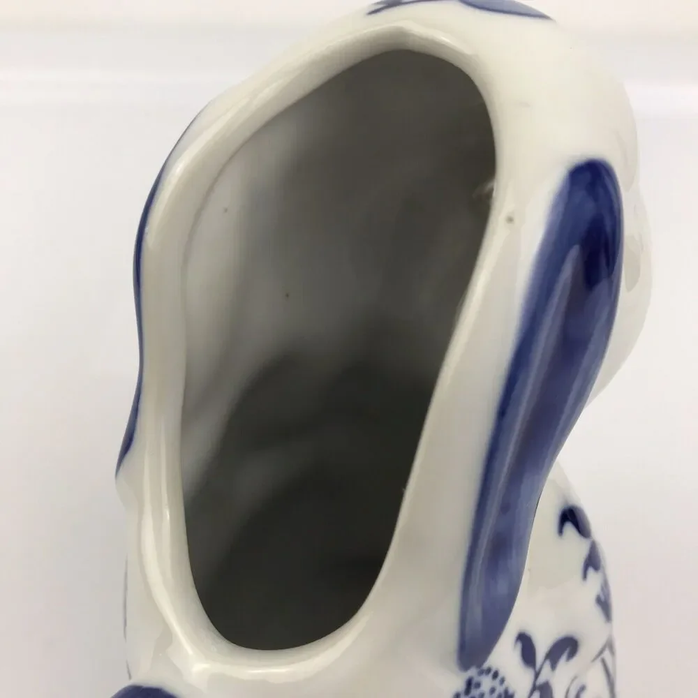Baum Bros Formalities Bunny Rabbit Creamer Figurine White Blue Porcelain